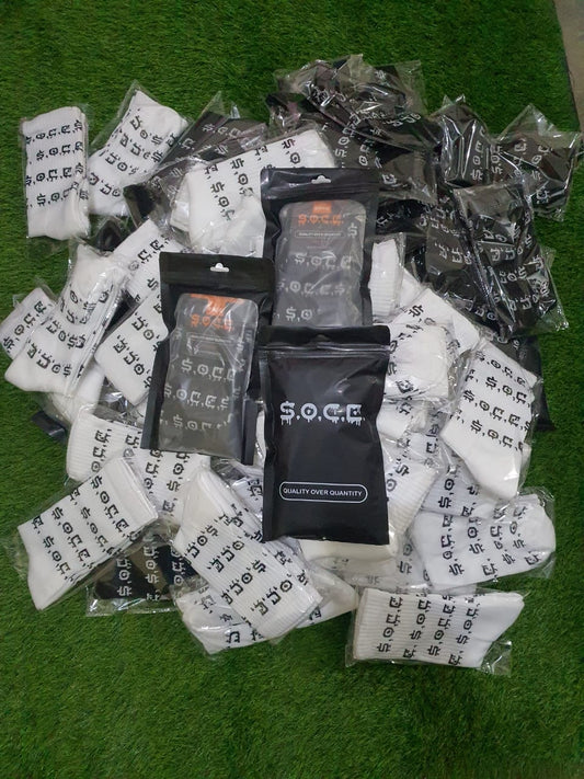 Pre-Order Now! BLACK/WHITE SOCKS