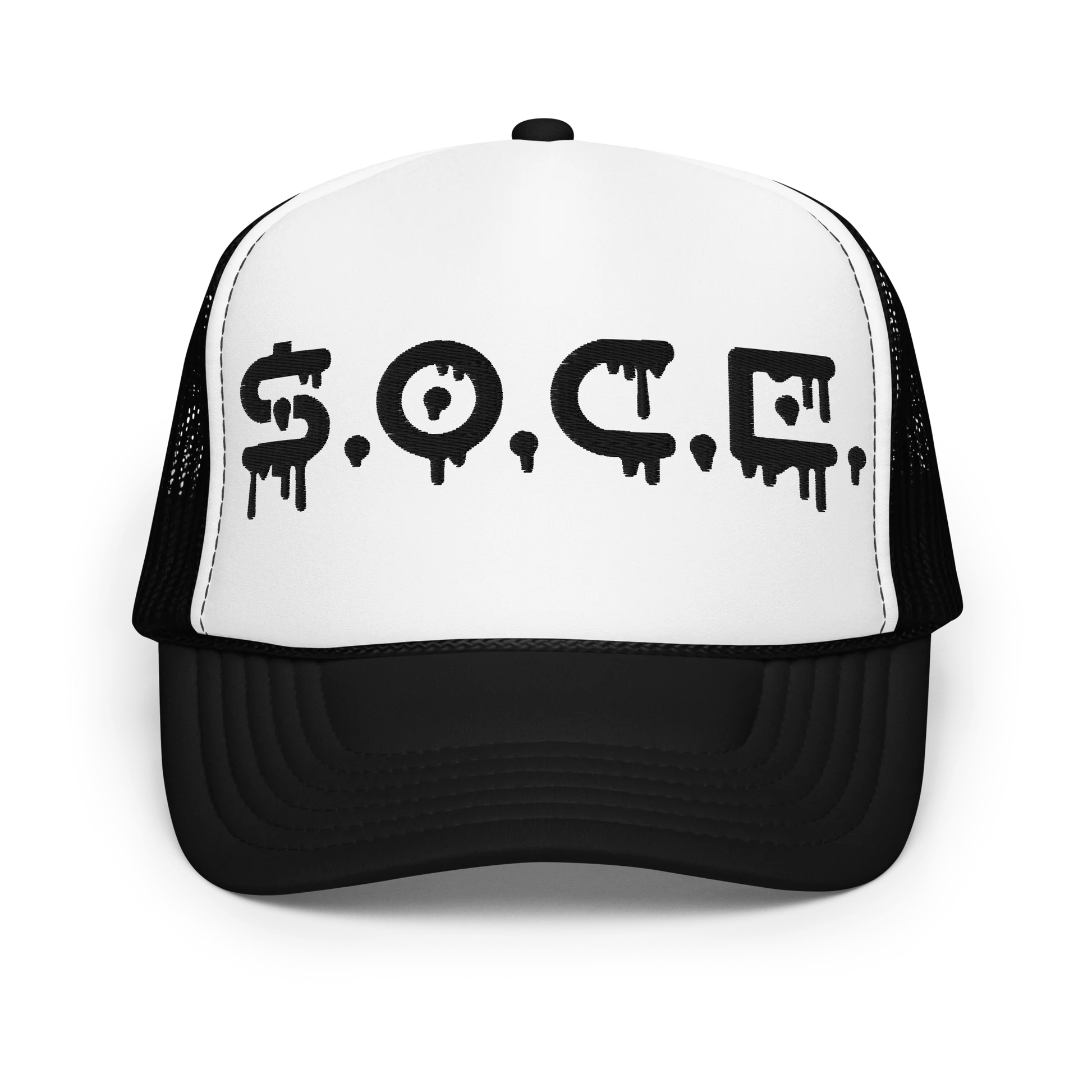 foam trucker hat black white black one size front 6752e1ddad0af foam trucker hat black white black one size front 6752e1ddad0af